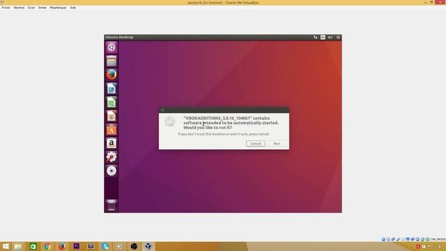 Affichage plein écran Ubuntu 16.04 sur virtualbox