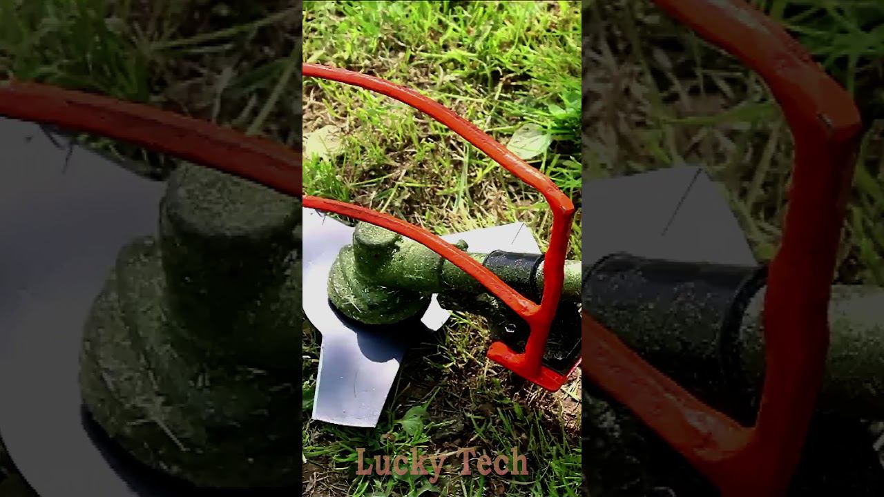 Homemade device for mowing tall grass #homemade #shorts #inventions