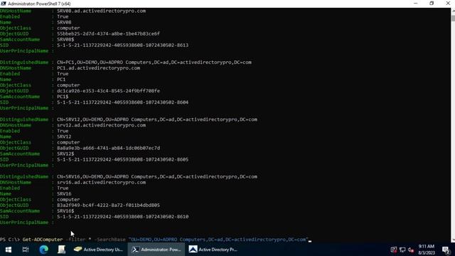 How to List All Computers in an OU