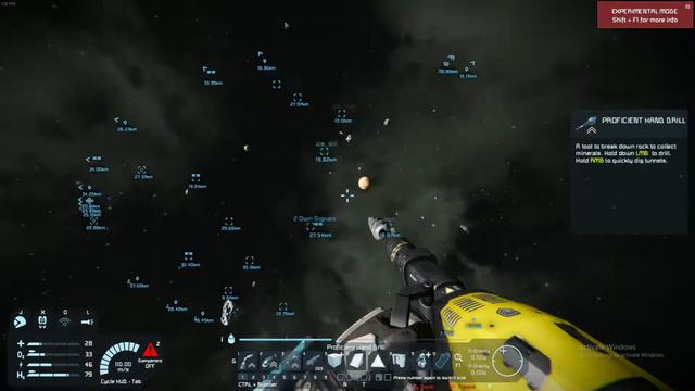 Space Engineers, Space suit start. The quest for platinum, 28 health, 25 energy, will I survive?