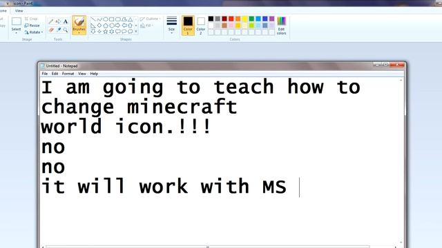 How to change minecraft world icon !!!