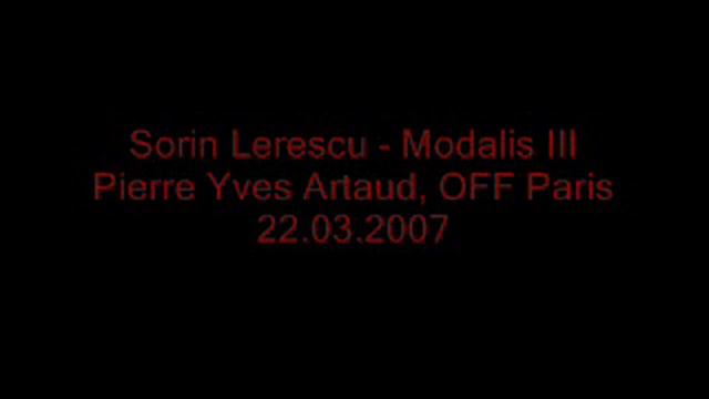 Sorin Lerescu: Modalis III