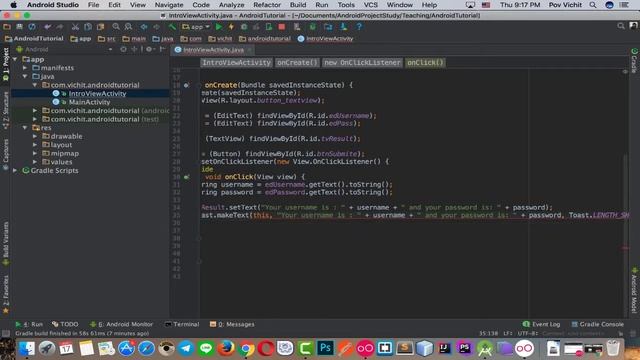 Android Tutorial - #9 Android Toast message