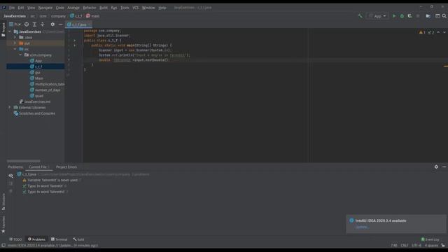 Java Programming Module Project 9 Farenheit to Degree Conversion, Omni Academy