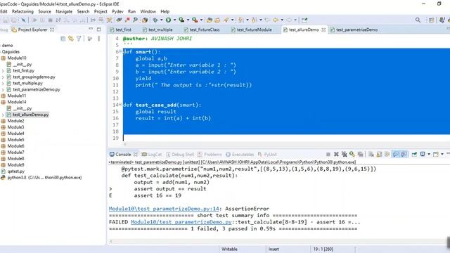 Selenium with Python Allure Reports Part 17