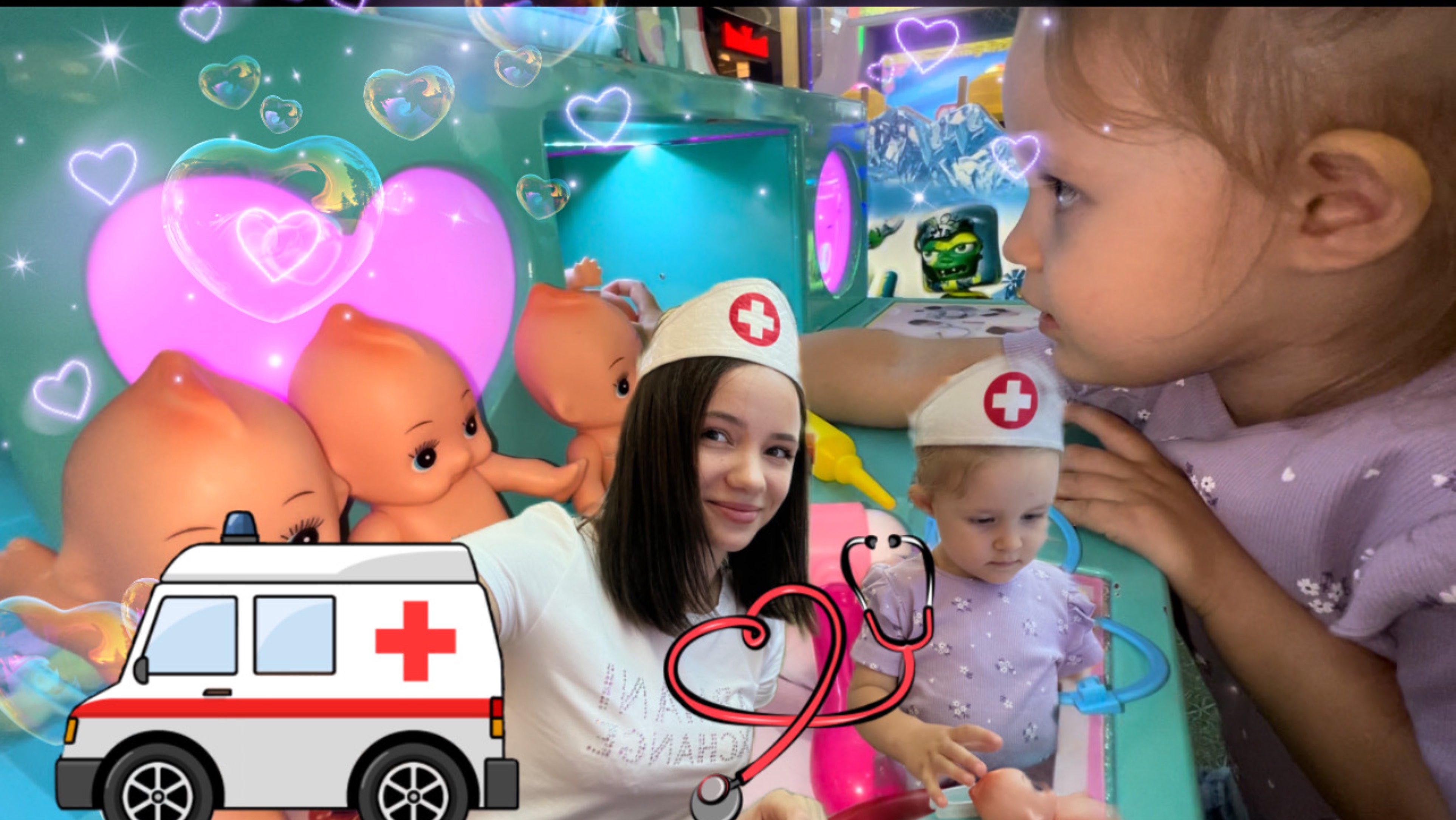 Играем в доктора🩺👩⚕️,строителей👷♂️🚜,лепим и другое 🤪