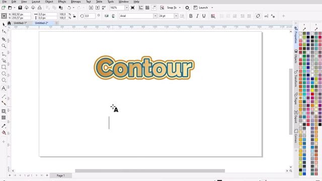 2 CARA BIKIN TULISAN DOBEL BANYAK DI COREL DRAW