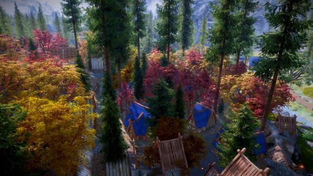 Skyrim AE 2023 - Ultra Modded Whiterun and it's sister city of Riverwood - 1440p