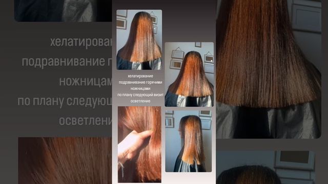 Хелатирование и подравнивание горячими ножницами✂️