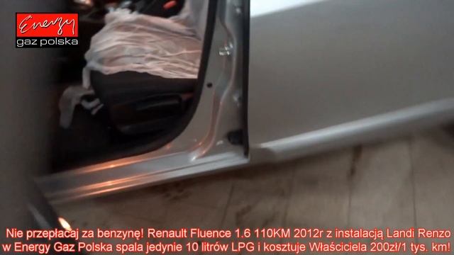 Montaż LPG Renault Fluence z 1.6 110KM 2012r w Energy Gaz Polska na gaz Landi Renzo