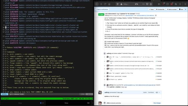 Complying with Squash Request for Kubernetes Website contribution