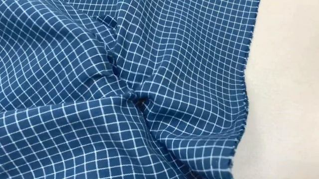 Пестрядь «Средняя клетка на сине-бирюзовом»