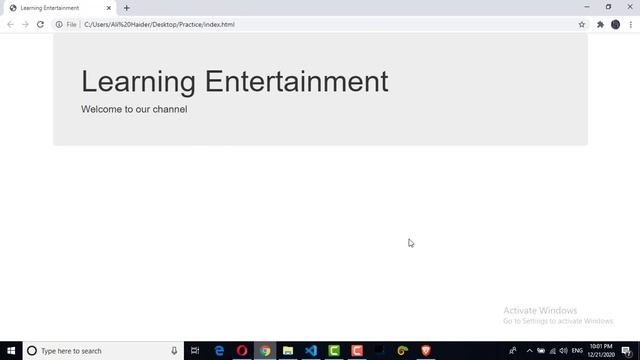 How to use Jumbotron in Bootstrap in urdu/hindi | Bootstrap Tutorial | Learning Entertainment