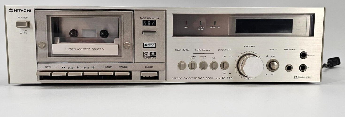 Винтажная стереокассетная дека Hitachi 1979 года выпуска D-55s-Япония