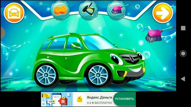 Мойка зелёной машинки|Игро Мульт для малышей|Игры для малышей