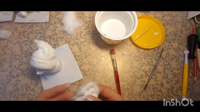 мышка. ватная игрушка