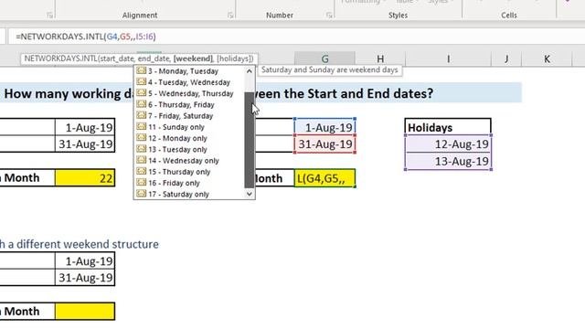 NETWORKDAYS INT'L Function In Excel