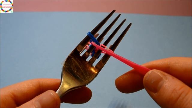 Double Cross Spiral Twist bracelet With TWO FORKS. Without Loom. Very Easy. DIY