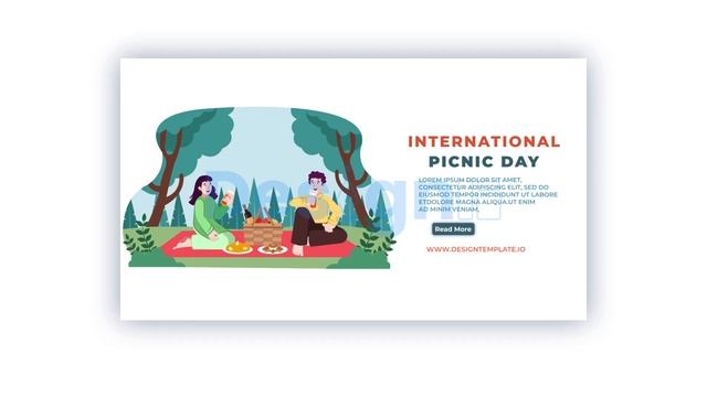 International Picnic Day Landing Page After Effects Templates