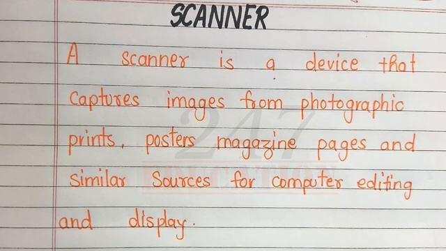 What is scanner/Definition of scanner/Scanner kise kahte hai/Explain scanner/types of scanner