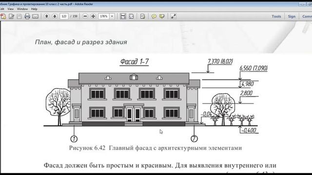 Выполнение и чтение несложных строительных чертежей