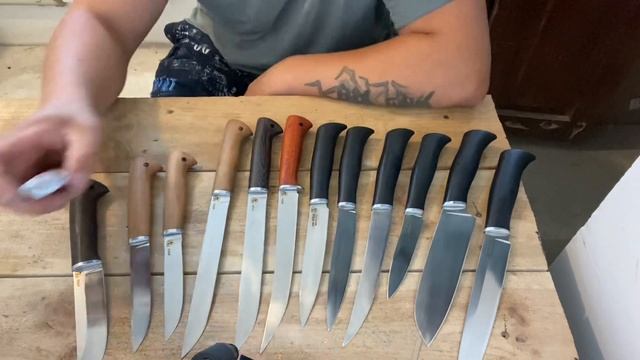 Бюджетные ножи 65х13 и 95х18 так же Шампура в наличии