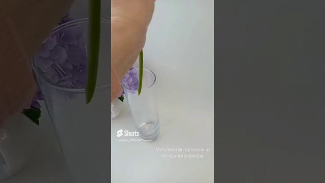 Метельчатая гортензия из холодного фарфора