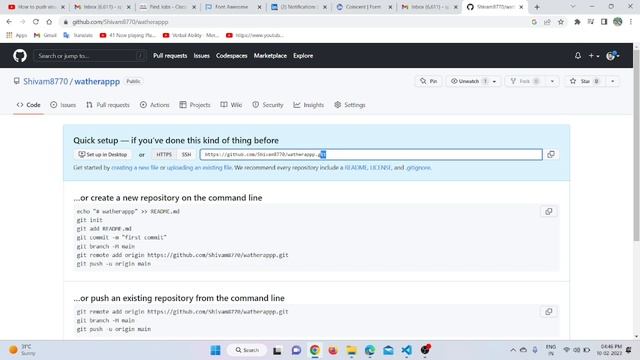 How to push the code vscode to github