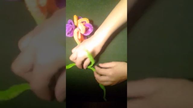 DIY- цветок из синельной проволоки