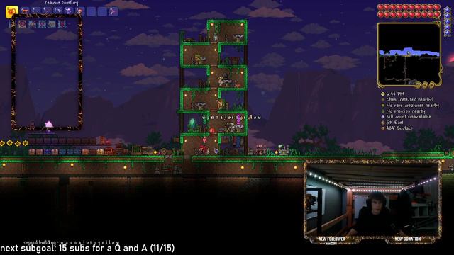 Playing Terraria with viewers but my computer freezes; VOD part one 07/24/22