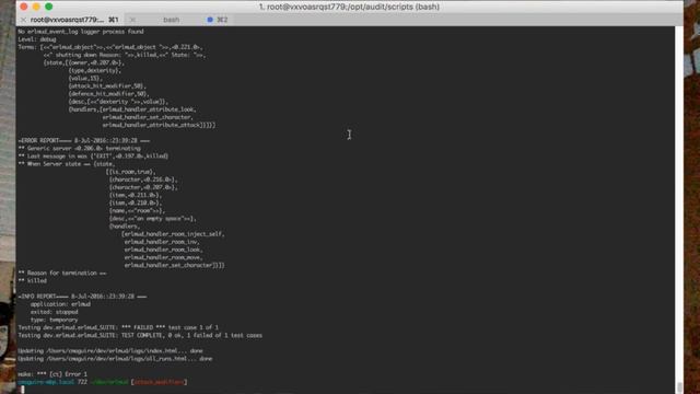 Erlmud Erlang MUD Coding Live Stream