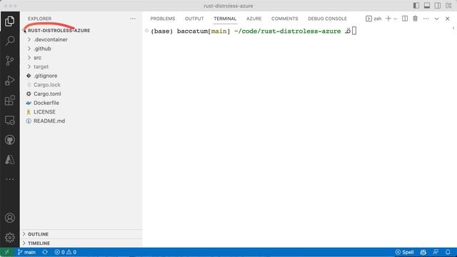 Distroless containers with Rust