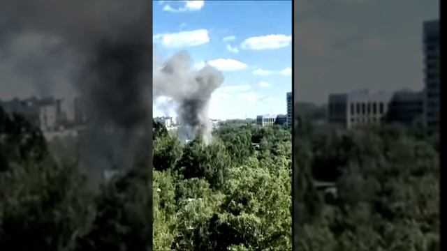 Произошёл пожар в Мытищах в Подмосковье около улицы Сукромка