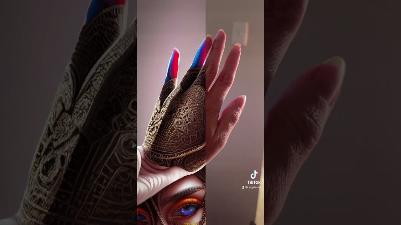 Hand transformation. Queen effect