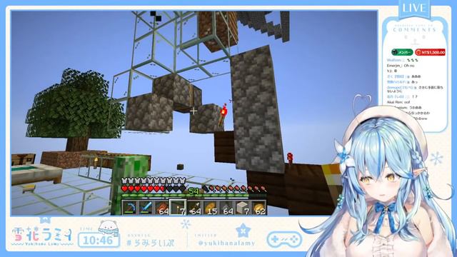 【Hololive】Lamy Destroyed Pekora's Tenkū Trap Tower (TTT)【Minecraft】【Eng Sub】