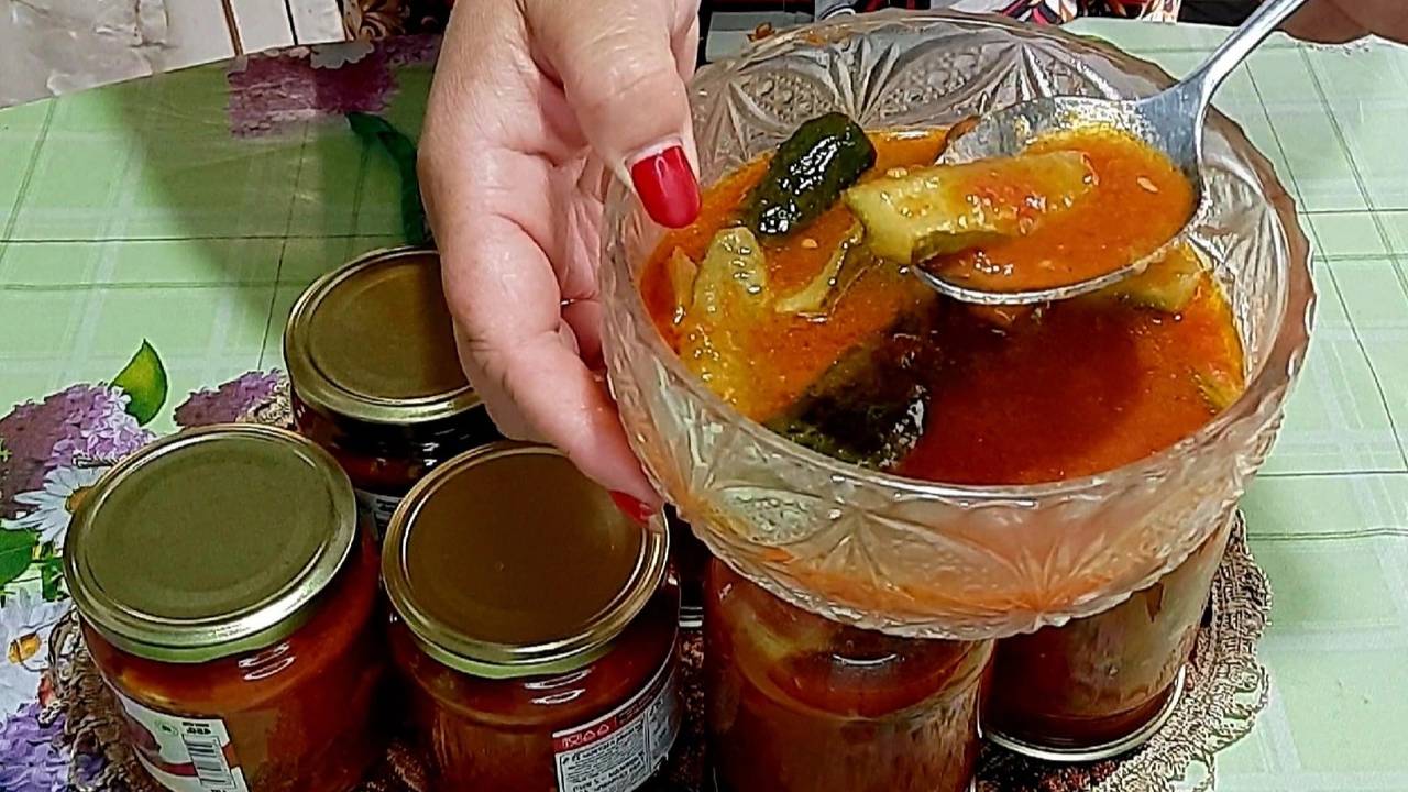 🍅🥒 Вкусные Хрустящие ОГУРЦЫ В ТОМАТНОМ СОУСЕ НА ЗИМУ! Мой любимый Рецепт , проверенный годами!!