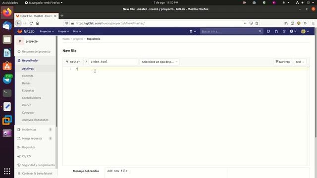 Pagina Web con Gitlab.