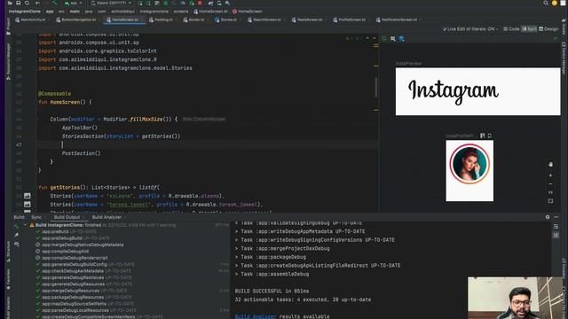Jetpack compose in 2 hours| Design Instagram UI from scratch