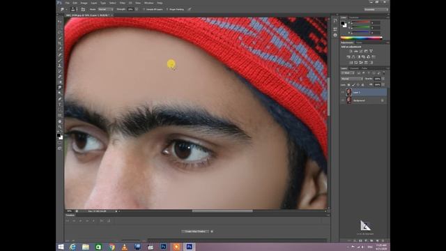 How to retouching skin with smooth brush complete in Photoshop cc complete in Urdu And Hindi