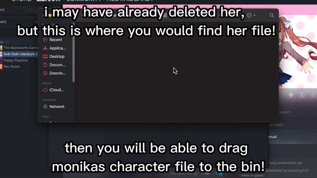 how to delete Monika on MacBook air!