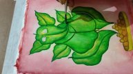 How to make the 'LORD GANESHA' with Poster Colour, by draw the 'LEAVES'?| Easy Step by Step.