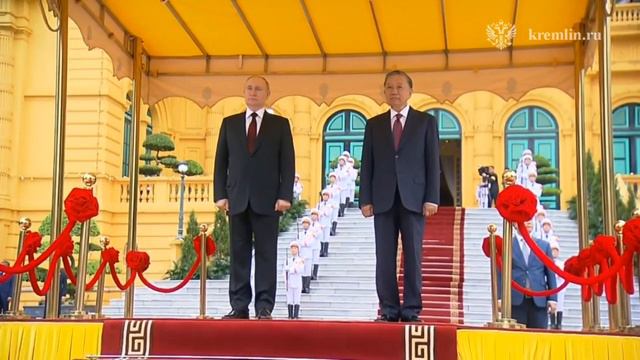 Путин во Вьетнаме Церемония встречи