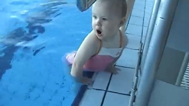 Baby Swimming  (Arabel - 1 year and 9 months old swimming in the Aura Centre).
