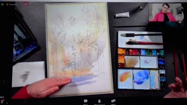 Artist Igor Sava Watercolor ZOOM Workshop   Игорь Сава