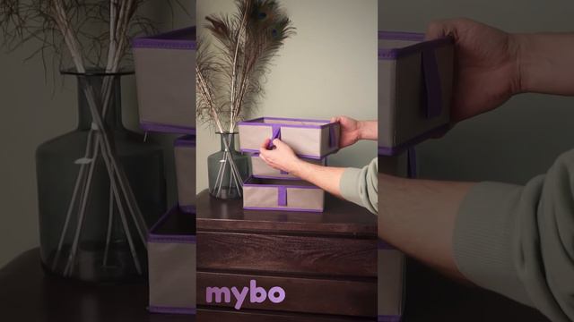 Органайзер для вещей Mybo 15х30см (Серый с темно фиолетовым)
