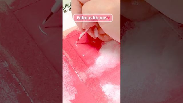 ☁Let's paint Pink Sky Book Mark🩷 - 분홍 하늘 책갈피 그리기#밍투데이#DIY