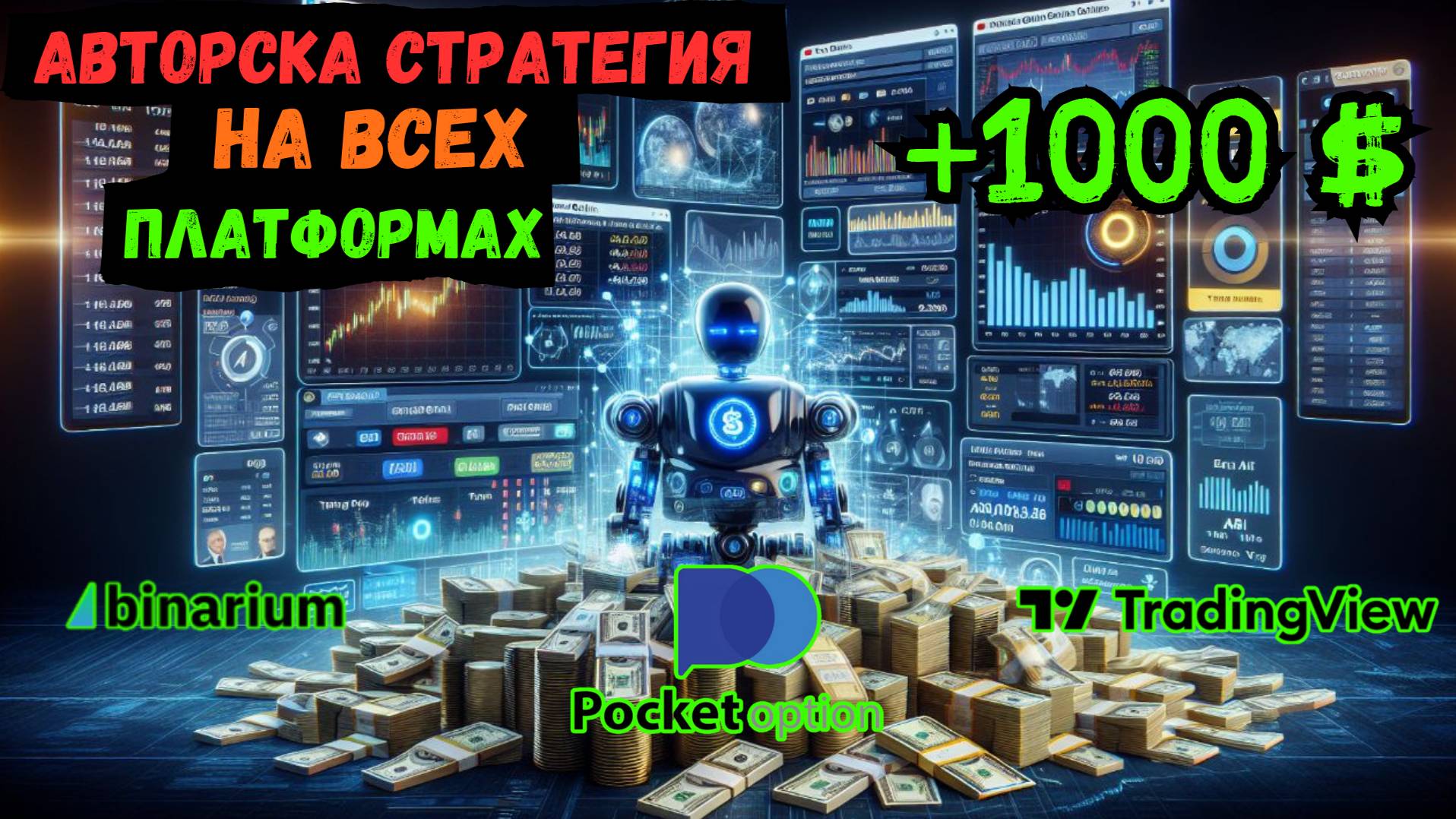 Как Быстро Заработать 1.000$? Бинарные Опционы Обучение! Трейдинг Покет Опшн с Лучшим Торговым Ботом