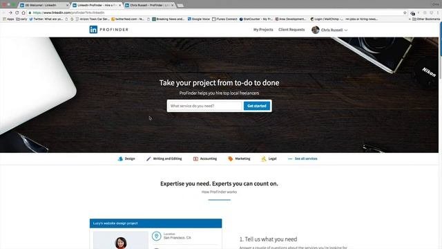 Tour of LinkedIn Profinder - new freelance marketplace