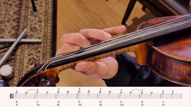 Viola A minor SCALE, Play through
(♩ = 80)

STUDENT