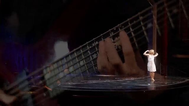 Butterfly.  Base Guitar Playing Solo In Combination With A Wonderful Dance.